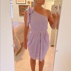 Alice + Olivia lilac chiffon cocktail dress